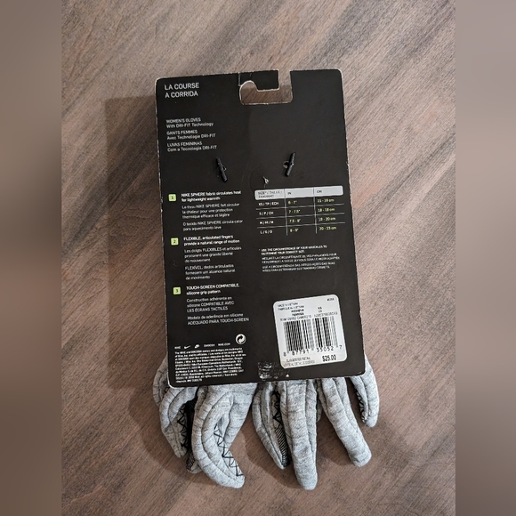 Nike Women's Sphere Heatherized Running Gloves 2.0 - Sz XS - NWT - Picture 4 of 4